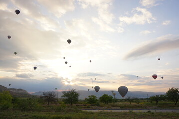 トルコのカッパドキアの気球