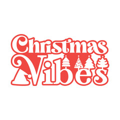 Christmas Vibes SVG is a Christmas svg created with a retro font, featuring stars. Suitable for any Holiday projects you might have in mind.