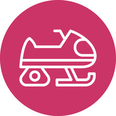 Snowmobile Icon Style