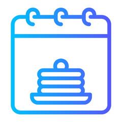 pancakes day gradient icon