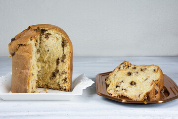 chocolate panettone on the table
