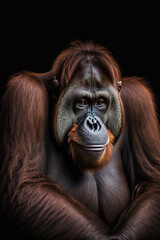 Portrait of a orangutang