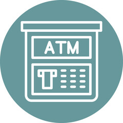 Atm Machine Icon Style