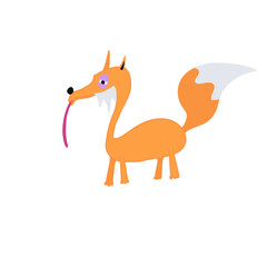 abstract cute fox  isolate png file.