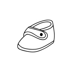 Baby shoes doodle illustration in vector. Baby shoes hand drawn illustration in vector.