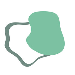 pastel abstract blob hand drawn element