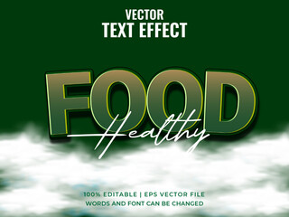 Food 3D editable Text Effect With Smoke And Cloud