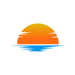 sunset over the sea
