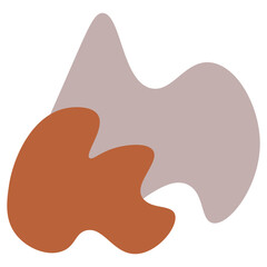 abstract pastel blob hand drawn element