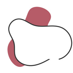 abstract pastel blob hand drawn element