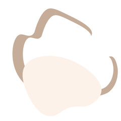 abstract pastel blob hand drawn element