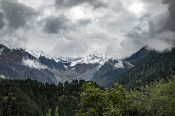 clouds over the mountain