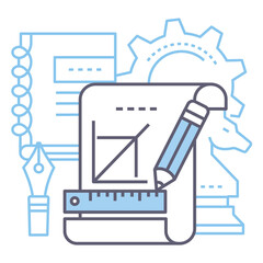 Product design line icon