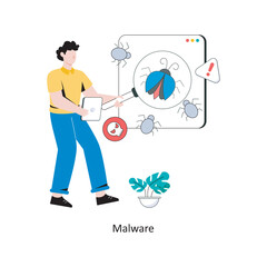 Malware Flat Style Design Vector illustration. Stock illustration 