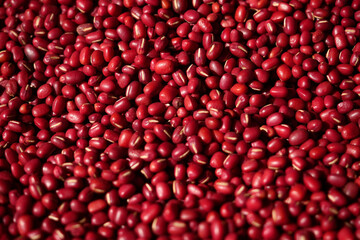 Adzuki Beans or Japanese Red Beans in nature background.