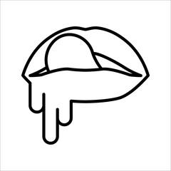 Hungry vector outline Icon Design. vector illustration isolated on White background.