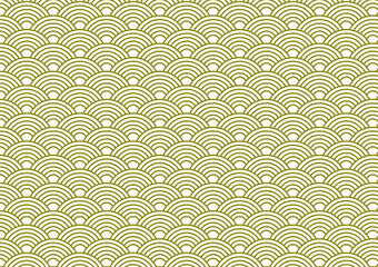 Gold and white Chinese Oriental traditional seamless pattern background use to card, wrapping, cover, web design or promotion discount.
