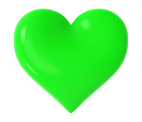 3d illustration of a colored heart