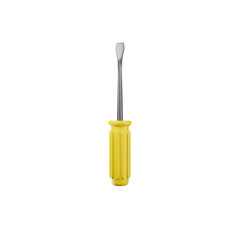 Fototapeta premium Yellow screwdriver 3d render