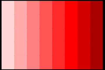 Abstract red color palette from the lightest to the darkest