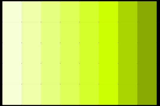 Abstract green color palette from the lightest to the darkest