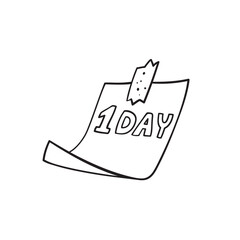 Isolated vector illustration of the note. Cute thin line icon for design, cover etc.