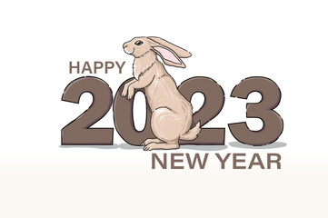 Chinese new year 2023 year of the rabbit - Chinese zodiac symbol,