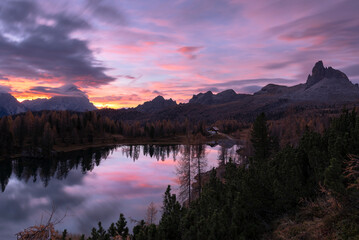 sunrise over the lake