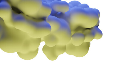 abstract background with 3d bubbles made in blender