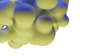 abstract background with 3d bubbles made in blender