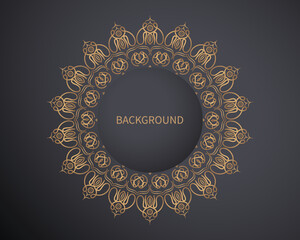 invitation card templates with gold patterned and crystals color luxury mandala background with golden arebesque pattern arabic islamic east style. ramadan style decorative mandala, flyer banner new 