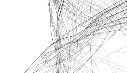 Abstract architecture background 3d illustration