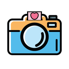 camera icon with photo logo