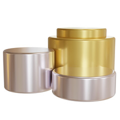 3D round product stand podium