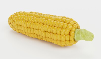 Realistic 3D Render of Corn