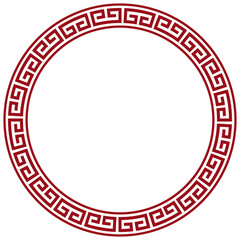 Chinese circle decorative round frame