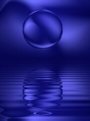 abstract blue background with bubbles