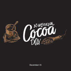 National Cocoa Day. adobe illustrator.