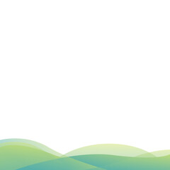 Green Waves Modern Gradient Shape