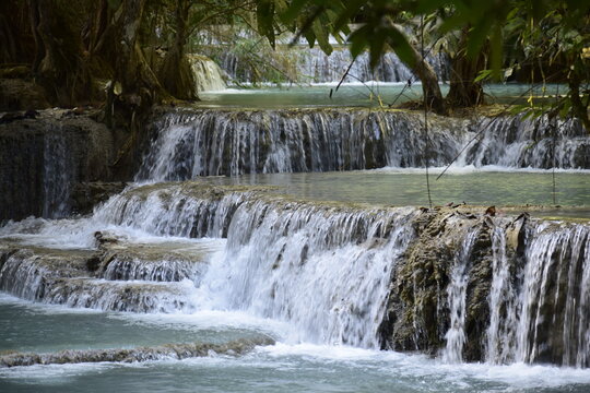 waterfall in the park © ukrit wanitchayakoso