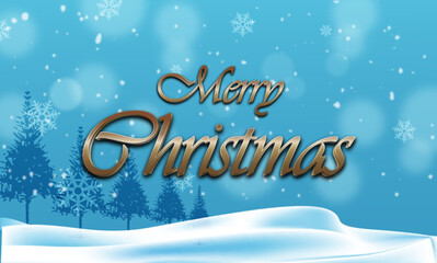 Merry christmas and happy new year banner with lettering typography