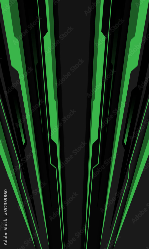 Poster abstract green grey cyber speed line direction dynamic geometric design modern futuristic technology