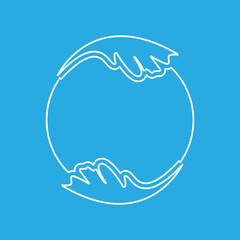 icon of ecology, the concept of nature conservation, vector illustration