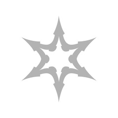 snowflake icon on a white background, vector illustration