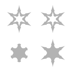 snowflake icon on a white background, vector illustration