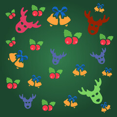 Christmas background icon, vector illustration
