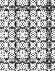 Seamless Black and White Geometric Pattern Background