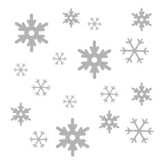 snowflake icon on a white background, vector illustration