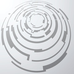 tech modern retro futuristic background .Vector design composition with various technology elements . Abstract contemporary art
