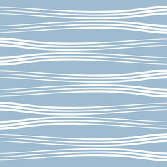 Simple abstract illustration with white horizontal lines decoration on light blue background